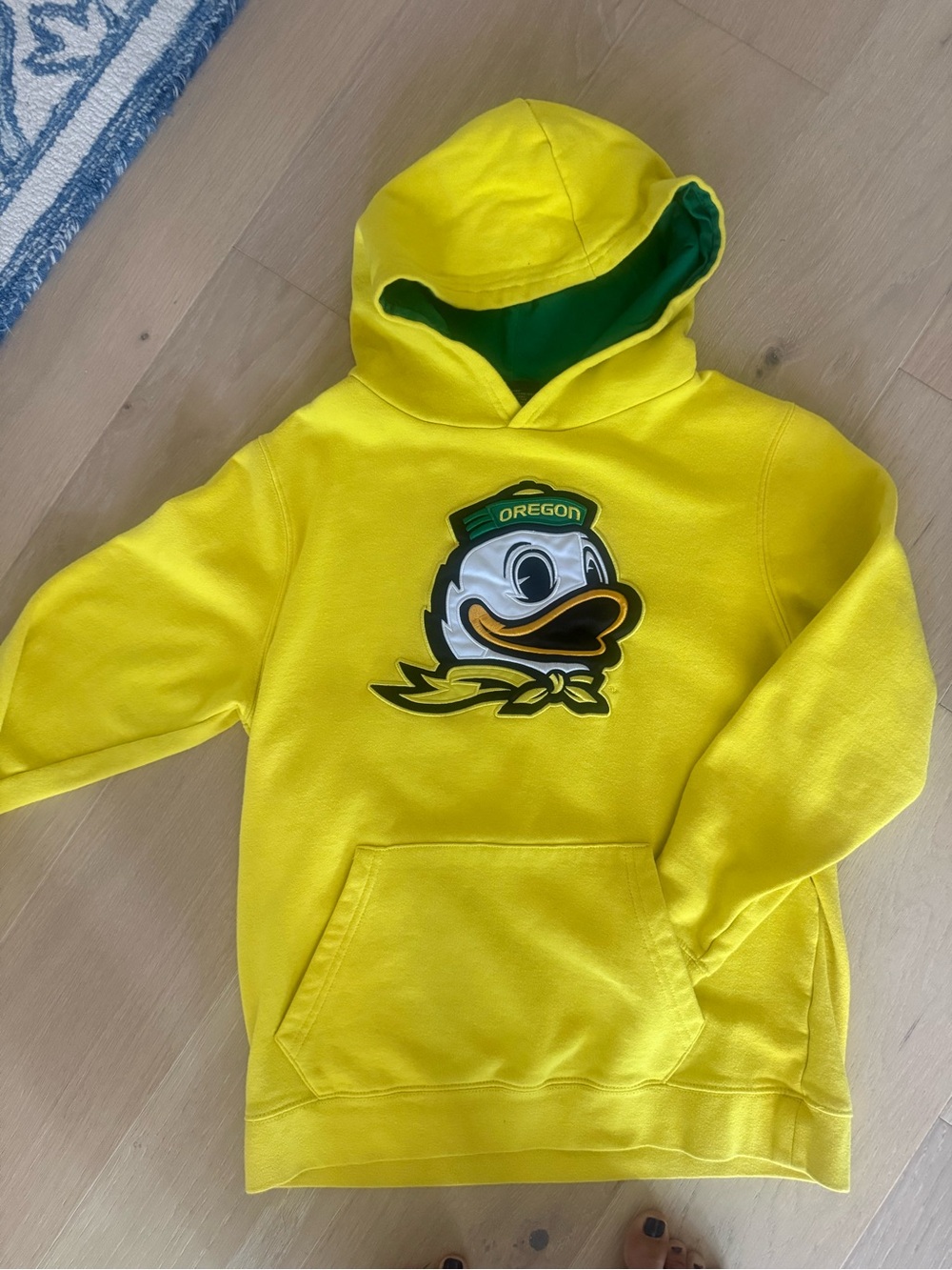 Oregon Ducks Yellow Kids Hooded Sweatshirt